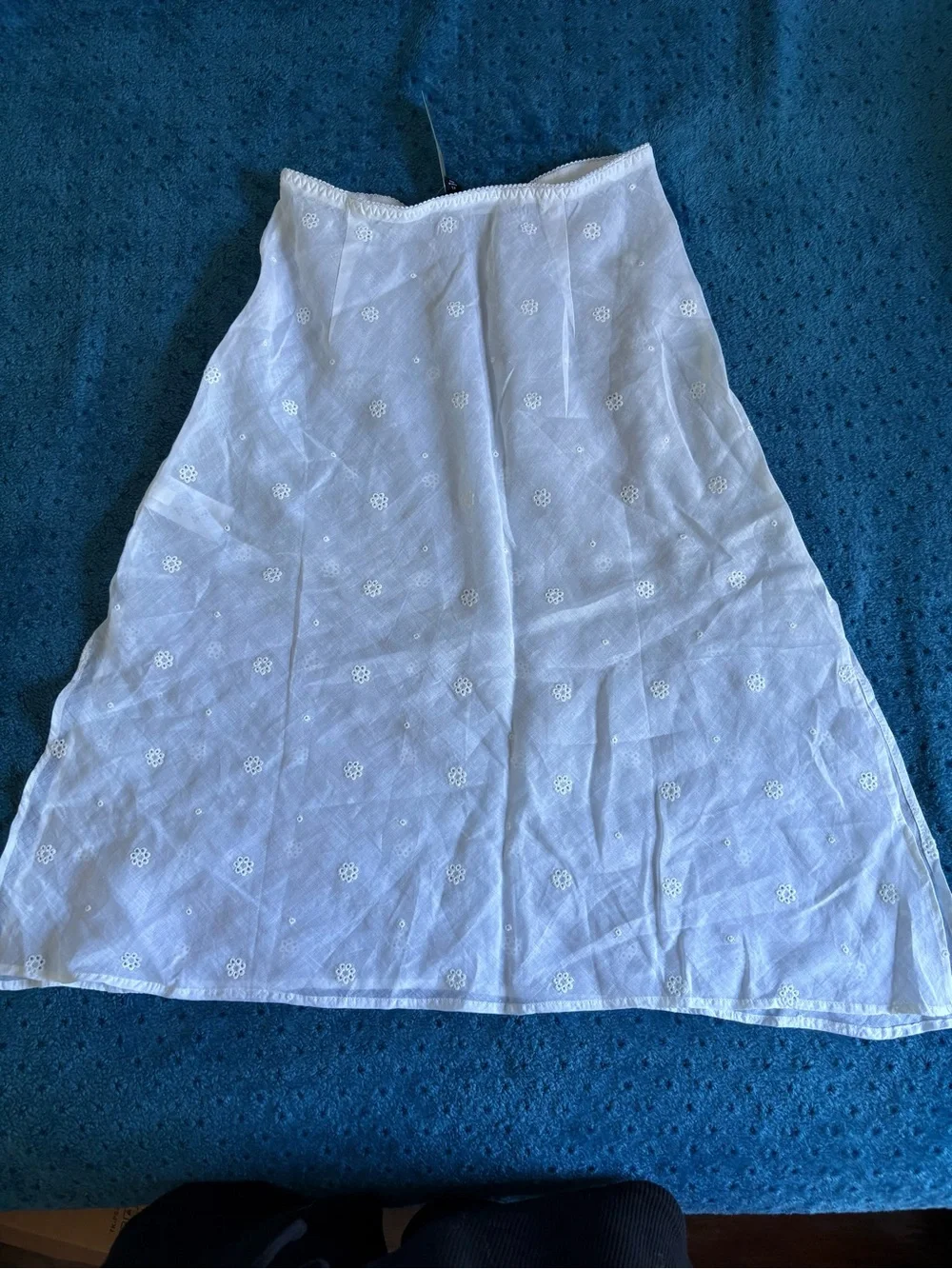J. Crew White Eyelet Medí Skirt Swim Cover Up